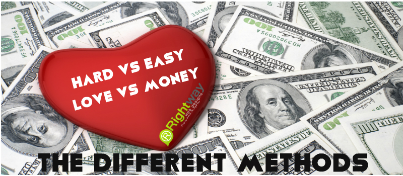 The different methods Hard Vs Easy, Love Vs Money.